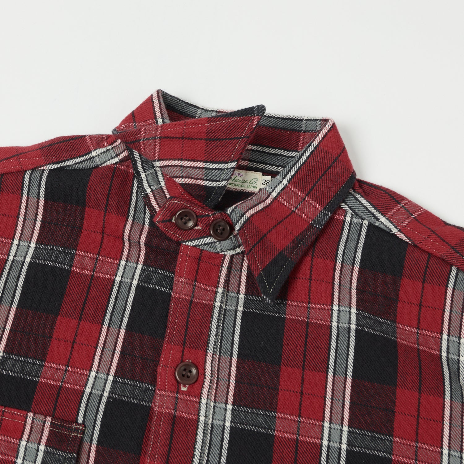 Warehouse & Co 3022 Duck Digger Plaid Flannel Shirt - Dark Red
