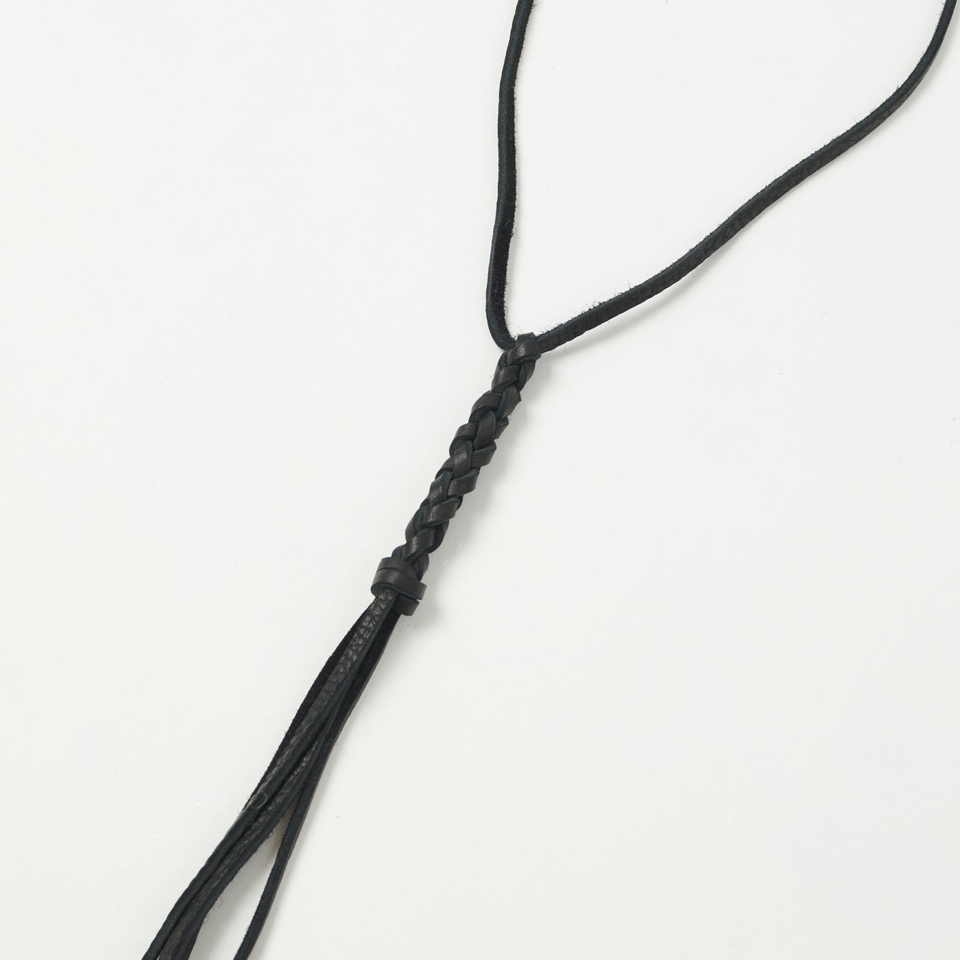 Yuketen Braided Leather Necklace - Black