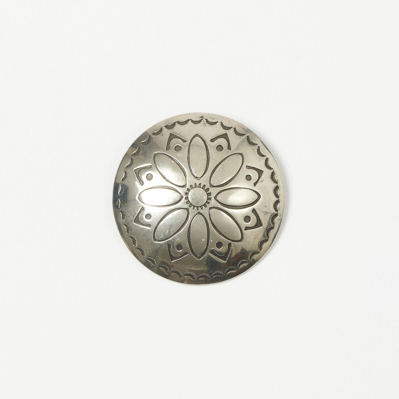 Yuketen 1 1/2" Concho Pin B - Nickel Silver