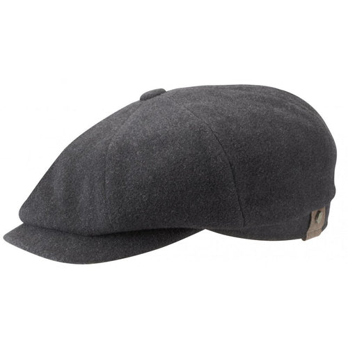 Stetson Hatteras Wool/Cashmere Flat Cap - Charcoal
