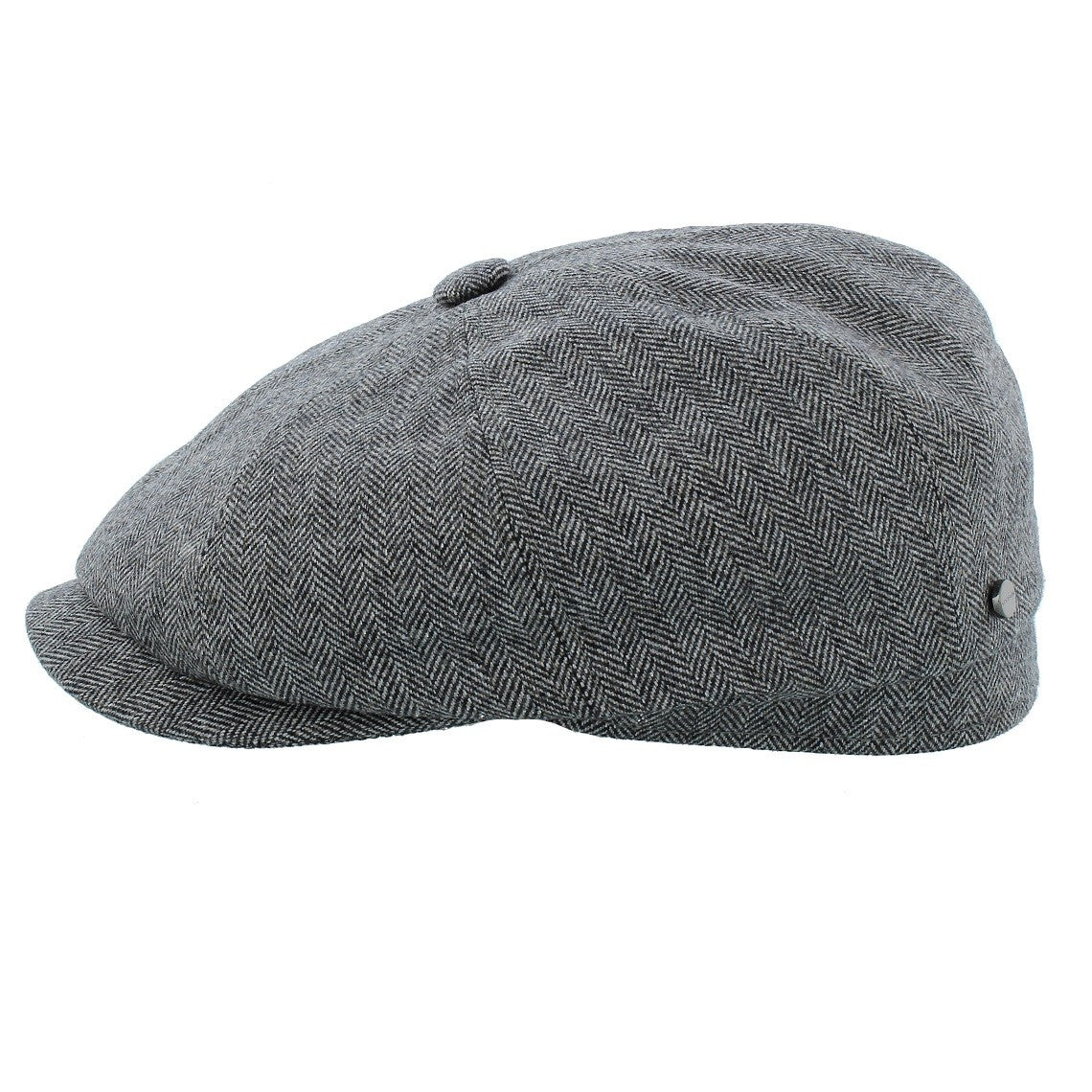 Stetson Hatteras Virgin Wool Flat Cap - Grey